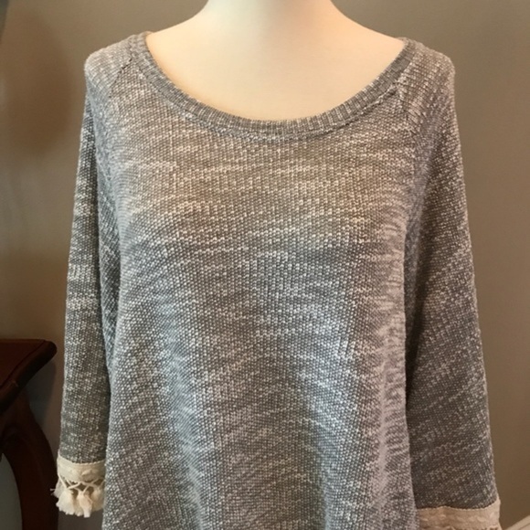 Anthropologie  Saturday Sunday Grey Textured Top - Picture 4 of 8